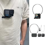 Suptig 磁気マウント チェストマウント Gopro Hero 13 Hero 12/11/10/9/8/7 ブラック DJI Osmo Action 5/4/3、Akaso、Insta 360アクションカメラ用。