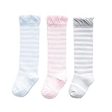 ユニセックスベビー 膝丈のストッキング ソックス3組 (0-6ヶ月)