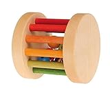 Grimm's Shake, Rattle & Roll Baby Toy - Mini Wooden Rainbow Rolling Wheel by Grimm's Spiel and Holz 