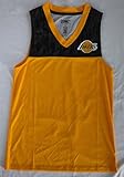 Los Angeles Lakersイエロー/ブラックマッスルシャツ( M )