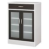 【完成品＋開梱設置サービス付き】モダンキャビネット 木製シェルフ マルチラック チェスト 収納 可動棚