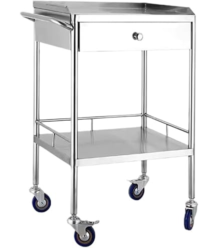 移動式ステンレス鋼の医療機器のトロリー美容院の処置車キャスター付き