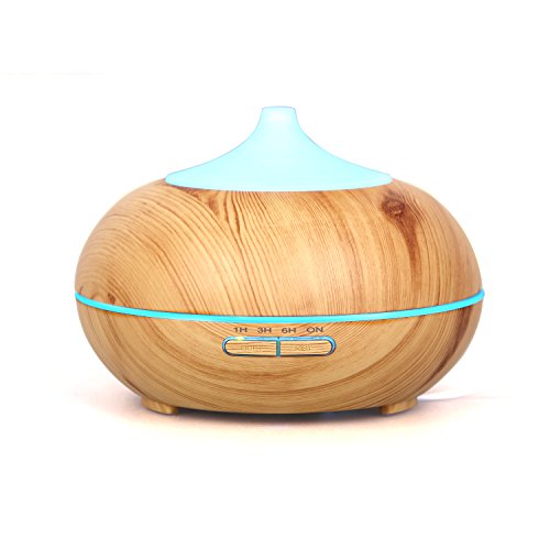 RoomClip商品情報 - エニープロ ( Anypro) アロマディフューザー 超音波式 加湿器 ムードランプ 空焚き防止機能搭載 時間設定 部屋 会社 ヨガなど各場所用 (木目調)
