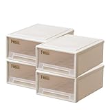 Fits フィッツケース 収納ケース まとめ買い4個セット リビング用 リトル カプチーノ