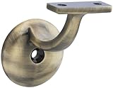 National Hardware Handrail Bracket Antique Brass Knob