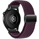 時計バンド22mm に対応Huawei Watch GT6 Pro/GT6/GT5/GT4/GT3 46mm、クイックリリース、スマートウォッチベルト22mm 対応Amazfit Watch Bip 6/5/GTR 4/Garmin Venu4 45mm、磁気バックル付き、ナイロン交換用時計ベルト22ミリ