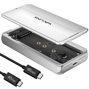 WAVLINK 40Gbps USB4 NVMe M.2 SSDエンクロージャー 8TB対応 冷却ファン搭載 MacBook/Mac Mini M1/M2/M3/M4対応