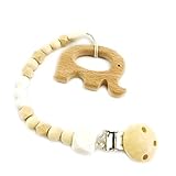 Baby Dummy Beaded Pacifier Clip Cute Shower Beads Waldorf Wooden Toy (LH204) by LOVEBABY