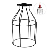 LEDGLE ランプシェード ランプガード 鳥かご型 ライトケージ 照明ガード 工業風 ブラック