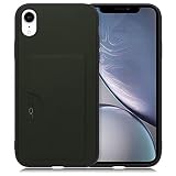 LOOF SKIN SLIM-SLOT レザー カード収納 スマホケース for iPhone XR 用 ケース カバー 背面 ストラップホール カードポケット シンプル 耐衝撃 薄型 軽量 leather [エバーグリーン]
