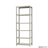 軽中量棚150kg 単体 幅90×奥行60×高さ240cm 6段 アイボリー 150kg/段