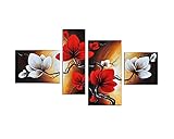 Noah Art-Modern Flower Artwork, Spring Blooming Tulip Flowers Pictures 100% Hand Painted Flower Oil