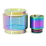 TFV12 Prince 8ML パイレックスガラス 置換 ガラス管 + ステンレス ドリップチップ レインボー
