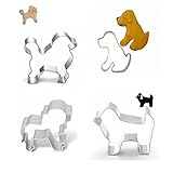 私の家族 4 個入り犬のステンレス鋼のクッキー カッター金型子犬ビスケット フォンダン カッター ケーキを飾るツール