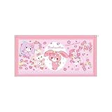 丸眞 60cm丈 マキタオル サンリオ ぼんぼんりぼん 約60×120cm アルファベットフラワー 3095000200