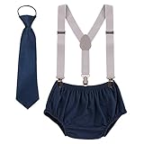 子供服 ベビー服 夏 ショーツ ネクタイ3点セット 赤ちゃん男の子 下着パンツ 3-24か月 コスチューム 寝相アート 着ぐるみ 出産祝い 可愛い 撮影 ズボンつり 新生児 サロペットパンツ (ネイビ