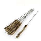 uxcell　ブラス　ワイヤーブラシ　チューブブラシ　15mm　クリンニング　ツール　30cm　10本入