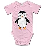Kamifa カミファ 愛しいペンギン 半袖ボディースーツ ベビー服 おくるみ プレゼント 男女兼用 Pink 6 M