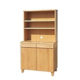 食器棚 レンジラック シェルフ 幅80cm カラー：ナチュラル