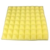 FUT(エフュ ト) 凹凸波型加工イエロー加工騒音対策・吸音対策・共鳴現象防止吸音材　部屋/工場/音楽計画に大人気防音材50*50*5cm3枚入れ