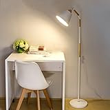 現代ミニマルリビングルーム寝室クリエイティブ北ヨーロッパソリッドウッドリモート垂直釣りライト光源なし ( 色 : 白 )