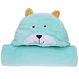 Domybest ベビーバスタオル ベビー 赤ちゃん用 空調ブランケット 体拭き 子供 サンゴベルベット フード付き 柔らかく かわいい ふわふわ 吸水速乾