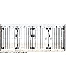 YKK ap　シャローネシリーズ　トラディシオン門扉3型　08-12　門柱・4枚折戸セット カームブラック