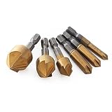 Maxun 面取りカッター バリ取り 六角軸 5枚刃 6-19ｍｍ (6本セット)