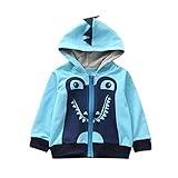 子供少年少女漫画の動物フード付きコートマント付トップス暖かいclothes-todaiesベビー幼児暖かいコート 3-4T ライトブルー