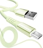 13カラー 4長さ PD急速 15W 60W 100W 100％シリコン 超高耐久 USB-A Type-C to Type-C【inklink Japan公式】充電ケーブル iPhone 充電コード USB-C 機器対応 急速充電 PC/パソコン/ノートパソコン/iPhone/iPad/Android (USB-A to Type-C 3A15W, グリーンティー, 2m)