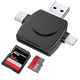 メモリカードリーダー 4in1 SD カードリーダー USB3.0 データ移行 USB-A/TYPE-C/Lightning/Micro-U