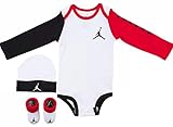 NIKE(ナイキ)エア・ジョーダン 0-6months POST GAME JORDAN長袖ボディスーツ超豪華3点セット [並行輸入品]