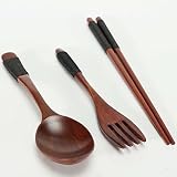 Japanese Natural Wooden Chopsticks Spoon Fork Tableware by Littlegiant
