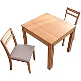 タンスのゲン 伸長式 ダイニングテーブル3点セット 幅80～130cm 伸縮 天然木 ウレタン塗装 突板 キャスター付 親子卓 オーク 椅子アイボリー 11719255 03