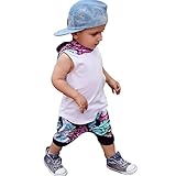 daoroka幼児用子供用ベビー男の子ベスト+パンツセットかわいいフード付きベストトップス+ショーツ服装服セット2クリアランス 100 ブラック