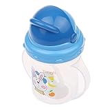 赤ちゃん幼児ボトル　?かわいいストローマグ　ストロー ハンドル水ミルク シッピー カップ　150 ML　ブルー