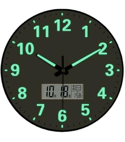 Amazon.co.jp: 究極の壁掛け時計 14インチ アトミック、ブラック