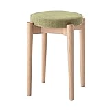 (2脚セット) スタッキングスツール 腰掛け椅子 【グリーン】 円形 積み重ね可 〔来客時 法事 イベント〕