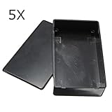 5pcs black plastic electronic box instrument case 100x60x25mm