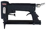 3 PRO 8016P 1/2-Inch Crown 21-Gauge Furniture Stapler, 1/4 - 5/8-Inch Long 8.9x1.8x6.1-Inch, Black/R