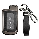 [KUNIO] トヨタ専用 2/3ボタン キーケース キーカバー キーホルダー 合金 pvc 革 TOYOTAにむけ プリウスα 後期 プリウスアルファ キーカバー ノア 80系 シエンタ 170系 アルファード ハリアー60系 クラウン カムリ やや重い Aブラック2