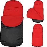 Footmuff / Cosy Toes Compatible with Pushchairs Buggies Prams Strollers Red by For-Your-Little-One L