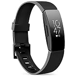 コンパチブル Fitbit Inspire/Fitbit Inspire HR バンド ベルト 交換用バンド 柔らかいシリコン スポーツバンド 調節可能 多色選択 (L, ローズゴールド)