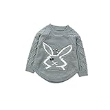 Pojour ベビー服 子供服 女の子ニットセーター 冬 防寒 かわいいウサギトップス おしゃれ 暖かい 厚手 綿 ベビールームウェア 普段着 カジュアル 旅行 記念日 プレゼント 丸首 黄色