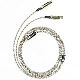 GUCraftsman 6N単結晶銀ヘッドホンアップグレードケーブル/交換ケーブル4.4mm/3.5mm/4Pin XLRはAUDEZE LCD-X LCD-XC LCD-2 LCD-3 LCD-4 LC-5 LCD-24 LCD-MX4 MM-500 MEZE Empyrean Elite Kennerton Thror Valiと互換性があります (4.4mm プラグ)