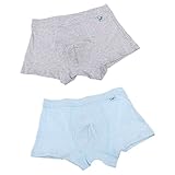 Dovewill 男の子　キッズ　コットン　下着　ボクサーパンツ　ボクサーショーツ　ブリーフ　柔らかい　通気性　2色7サイズ選べる - ブルーグレー, 7〜8歳