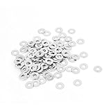 uxcell M5x9x0.5mm フラットワッシャー m5 平ワッシャー 薄型 平座金 304ステンレス 丸座金 丸型スペーサー 耐久性 防錆性 ネジ座金 100個