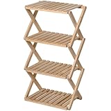 Amazon Co Jp コーナン オリジナル コーナンラック 折り畳み式木製ラック W460 3段 ナチュラル 3段 約幅46ｘ奥行30ｘ高さ58cm ホーム キッチン