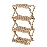 コーナン オリジナル コーナンラック 折り畳み式木製ラック W460(4段) ナチュラル 4段