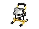 広角 10W充電式 ポータブル LED投光器/作業灯 12V/24V 災害対策/夜間作業/夜釣り など